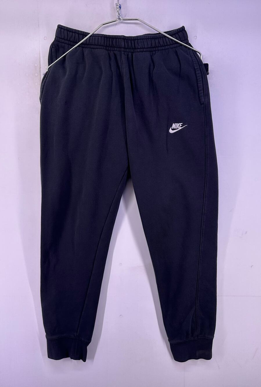 Nike Black Sweatpants White Swoosh Size Medium